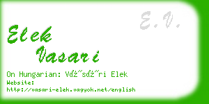 elek vasari business card